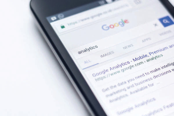 Google analytics search on iphone