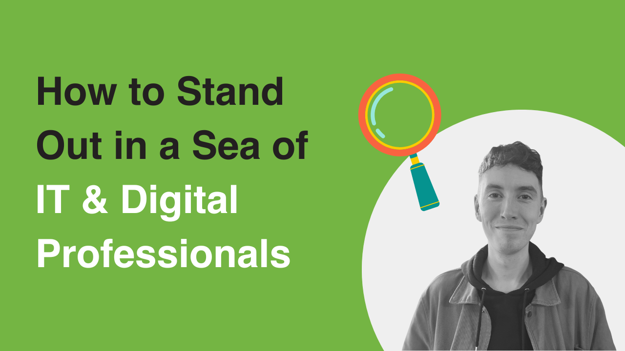 Photo of Recruitment Consultant Jack with the article title "How to stand out in a sea of IT & Digital professionals"